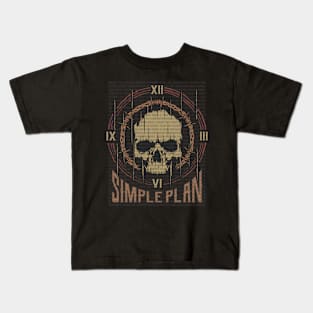 Simple Plan Vintage Skull Kids T-Shirt